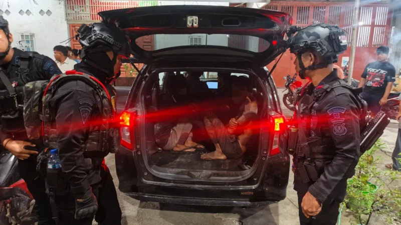 Brimob Sumut Gagalkan Percobaan Pencurian Saat Patroli Dini Hari, Dua Terduga Diamankan