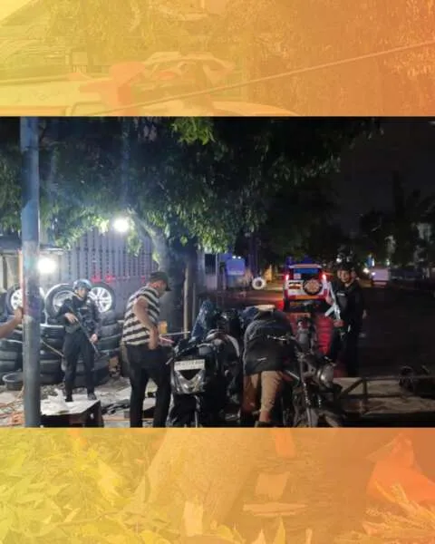 Patroli Dini Hari Brimob Sumut Perkuat Keamanan Kota Medan, Sambangi Pos Kamling dan Pelaku UMKM