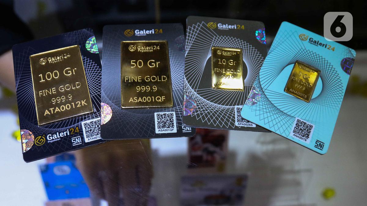 Harga Emas Pegadaian Hari Ini 4 Juni 2026: UBS dan Galeri24 Kompak Turun