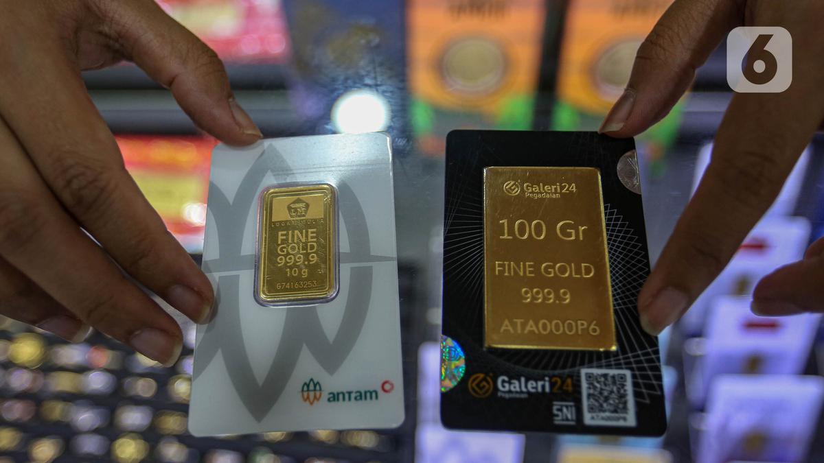 Harga Emas Antam Turun Rp 5Jt, Simak Update Lengkap
