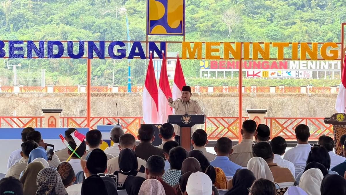 Prabowo Resmikan 5 Bendungan, Padi Naik 720 Ribu Ton