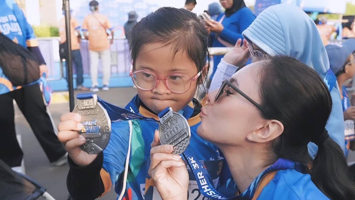 Wulan Guritno Bawa Hati di Marathon 3k Anak Disabilitas